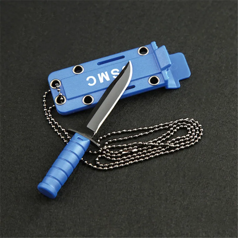 

Portable Hike Package Open Necklace Survive Opener EDC Pocket Self Blade Fruit Knife Camp Outdoor Hunt Defense Mini Box Letter