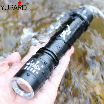 

XM-L2 tactical flashlight powerful waterproof underwater scuba diving zoom lantern fill light torch T6 white light LED camping