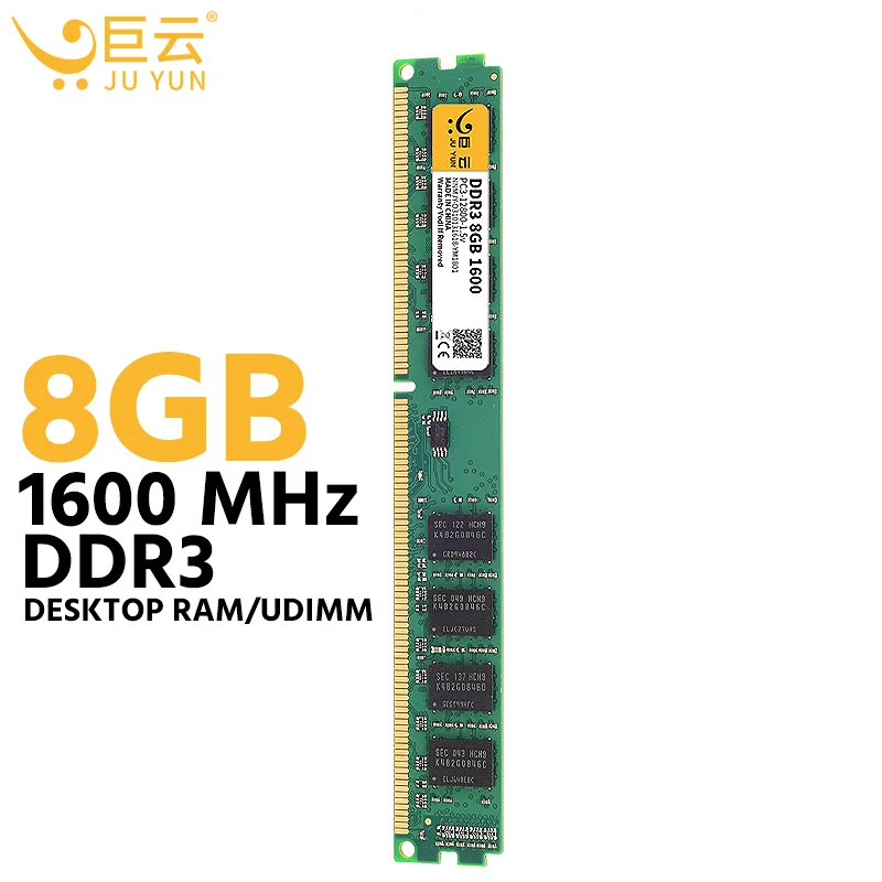 Ju Yun DDR3 8GB 1600 MHz ram память для рабочего стола 1066 1333 MHz PC совместимый 4GB 2GB напряжение 1,5 v