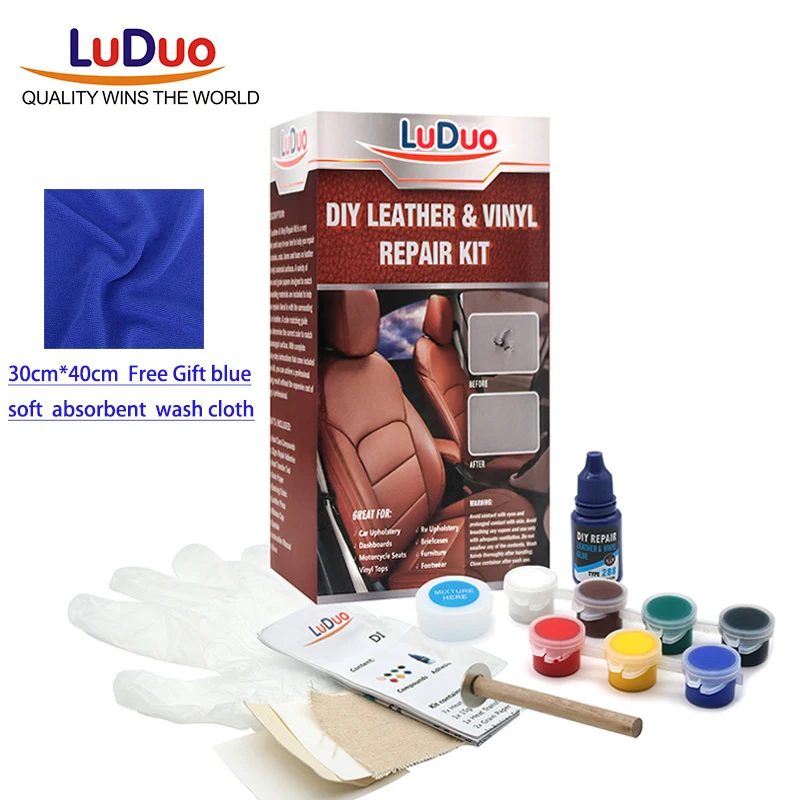 New Leather Repair Tool No Heat Liquid Repairing Kit For Car Luduo Diy Vinyl Leather Repair Kit Furniture Car Seats Sofa Shoes Jacket Purse Belt Cleaner Skin
