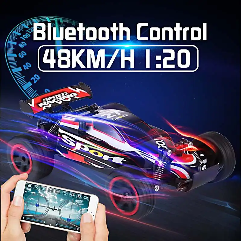 

bluetooth RC Car 1:20 Model Scale High Speed 48KM/H Remote Control Off-Road Vehicle Truck Waterproof Toy Car Kids Toy Gifts
