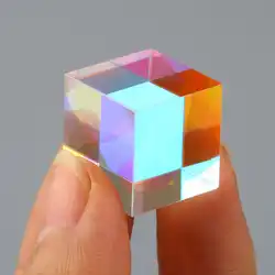 3x3x3 см стекло Cube Dichroic кубическая Призма RGB комбинировщик или сплиттер DIY украшения школы образовательный инструмент преподавания физики Prism