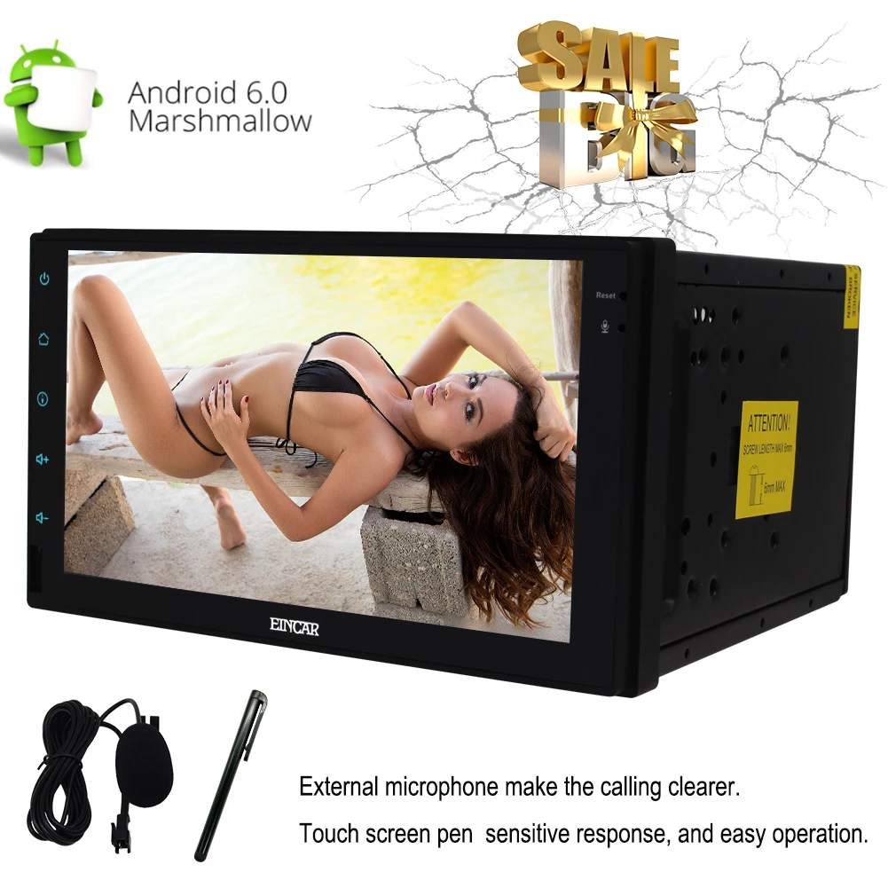 Cheap 2DIN Car Stereo Android 6.0 Autoradio 7" Inch Full Touch Screen In Dash GPS Navigation HeadUnit GPS Radio Bluetooth SWC WIFI 5