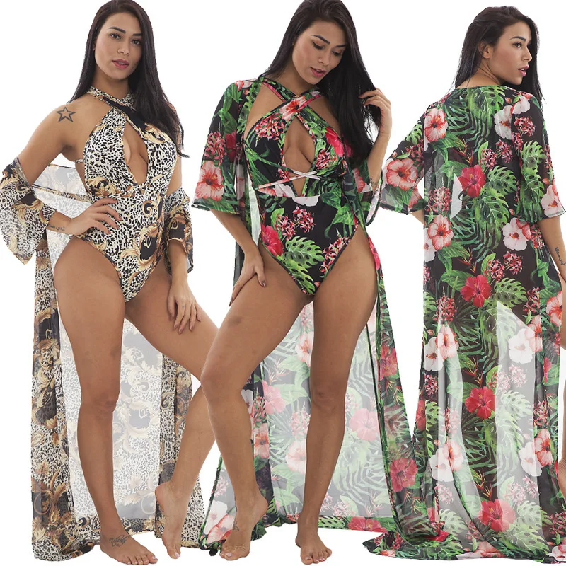 VITIANA Women Summer Beach Bodysuit 2 Pieces Sets 2019 Female Print Flower Leopard Bodysuits Ladies Sunshine Sexy Swimsuit|Боди| |