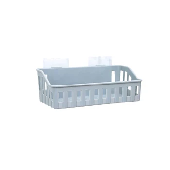 

1 Pc Storage Basket Punch Free Creative Wall Mounted Storage Holder Storage Rack Shower Organizer For Kitchen Bathroom