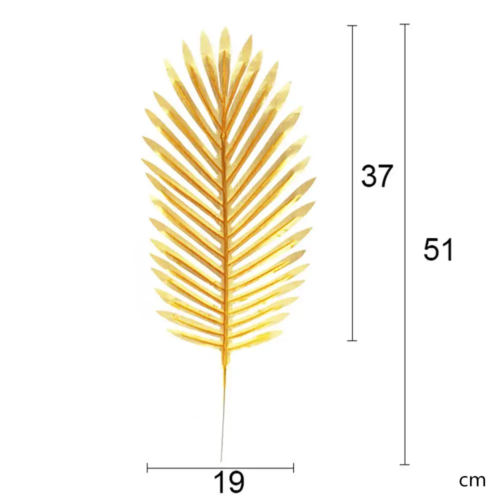 20 шт Искусственные золотые черепахи сзади лист рассеянный хвост лист Свадебные украшения для дома Вечеринка день рождения Пальмовые Листья