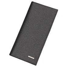 

CUIKCA 2018 High Quality Minimalist Slim PU Leather Men Wallet Fashion Business Large Capacity Long Male Purse Coins Cash