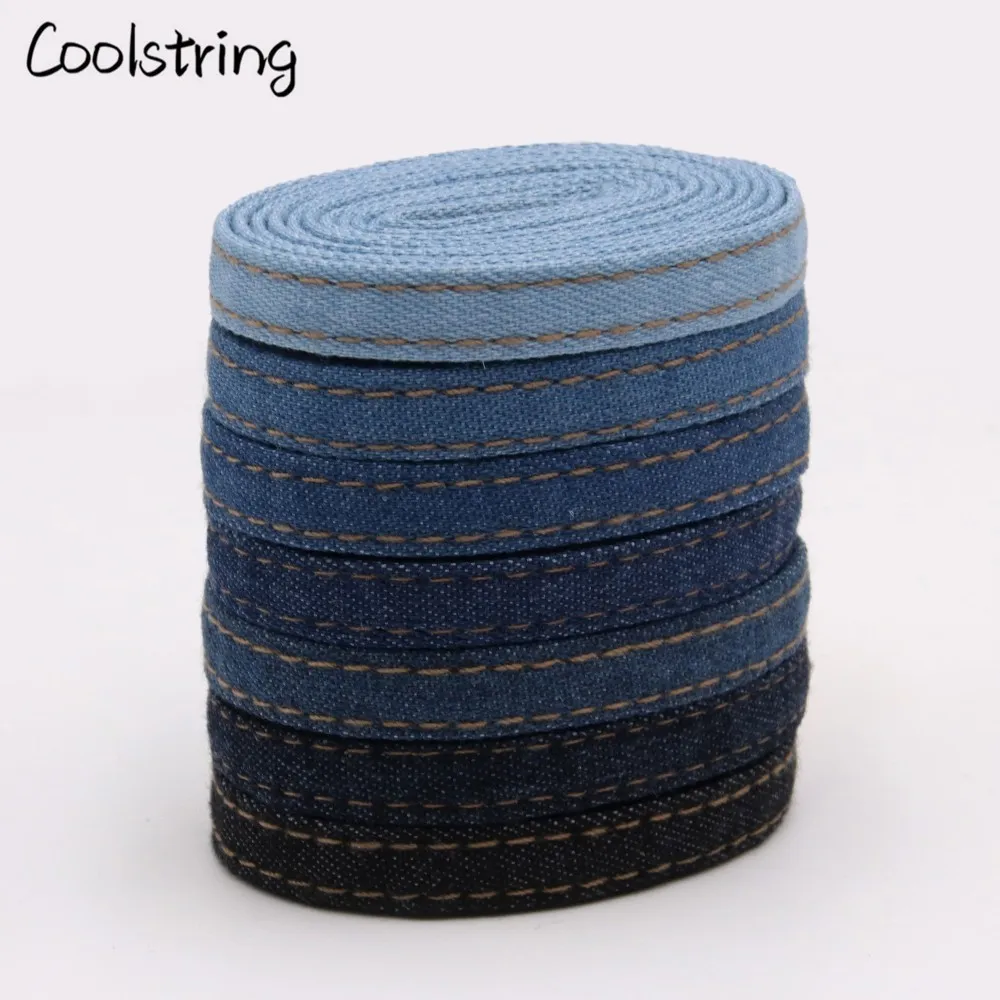Coolstring 8mm Premium Flat Denim Shoelaces Metal Aglet Classic Laces Customize Your Kicks Blue Black Shoestrings For Sneakers