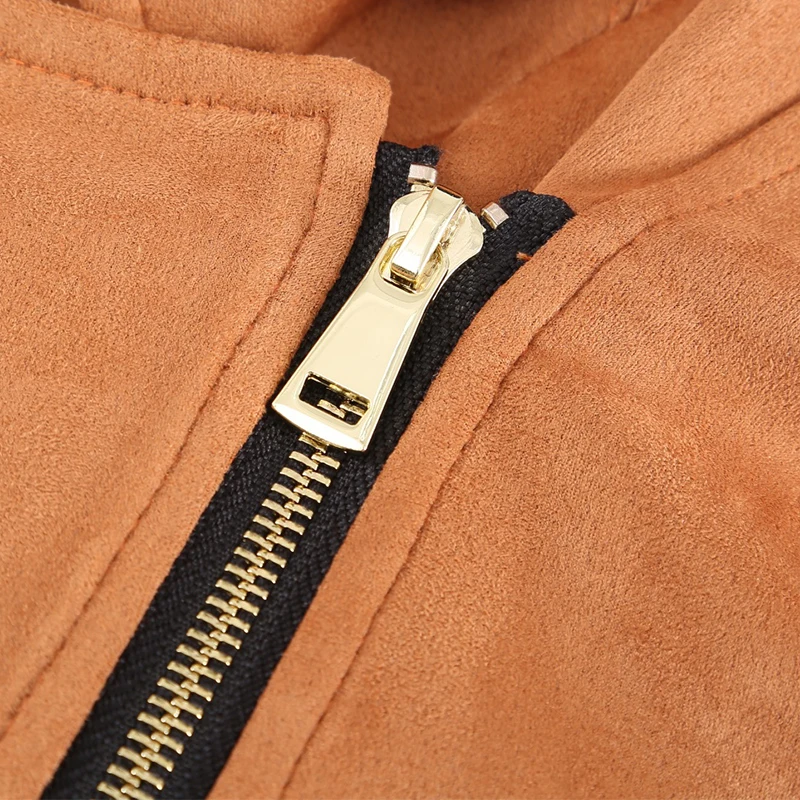 Damen Wildlederjacke Kurz - Oversized Mit Fleecefutter Für Winter Streetwear