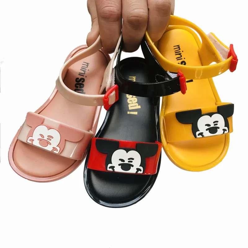 

Mini Sed Girls PVC sandals 2019 summer new boys and girls cartoon jelly shoes non-slip beach shoes