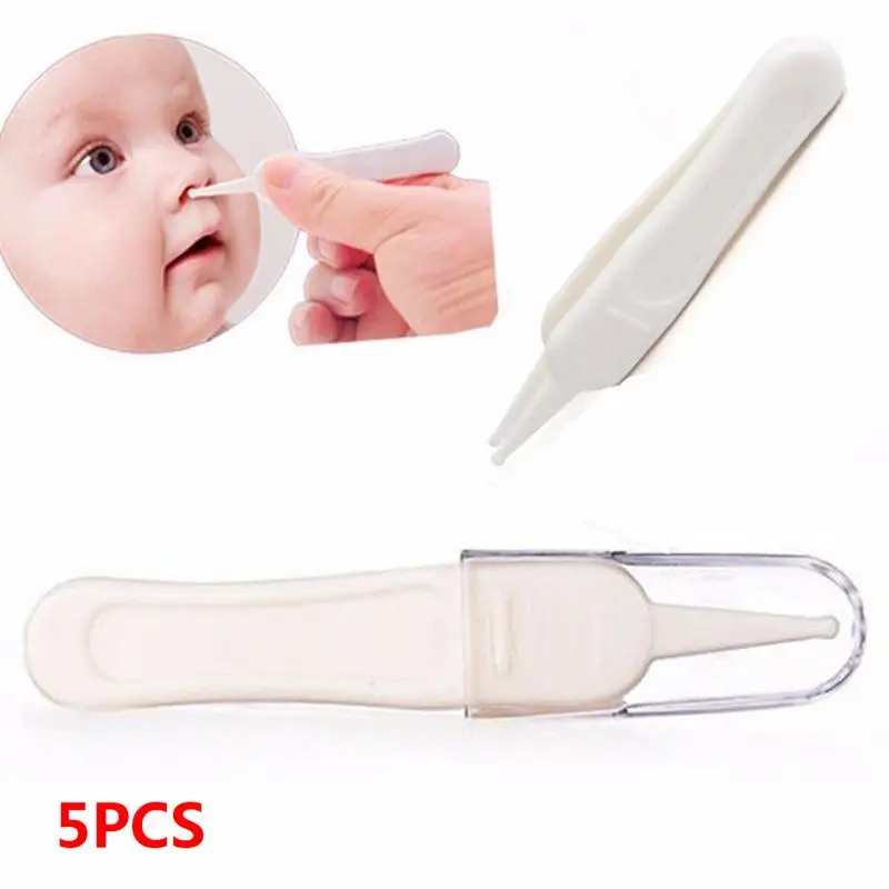 5 pcs سلامة الطفل العناية الأذن الأنف السرة تنظيف ملاقط ملقط البلاستيك نظافة الوليد سلامة منظف الأنف الاكسسوارات رعاية الطفل