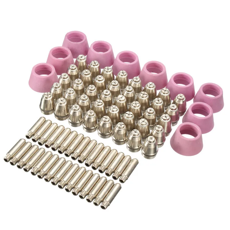 New 80pcs/lot 50/60 A Plasma Cutter Cutting Torch Tips Electrodes Consumables For SG55 AG60 WSD-60 CUT60 LGK60 New 80pcs/lot 50/60 A Plasma Cutter Cutting Torch Tips Electrodes Consumables For SG55 AG60 WSD-60 CUT60 LGK60