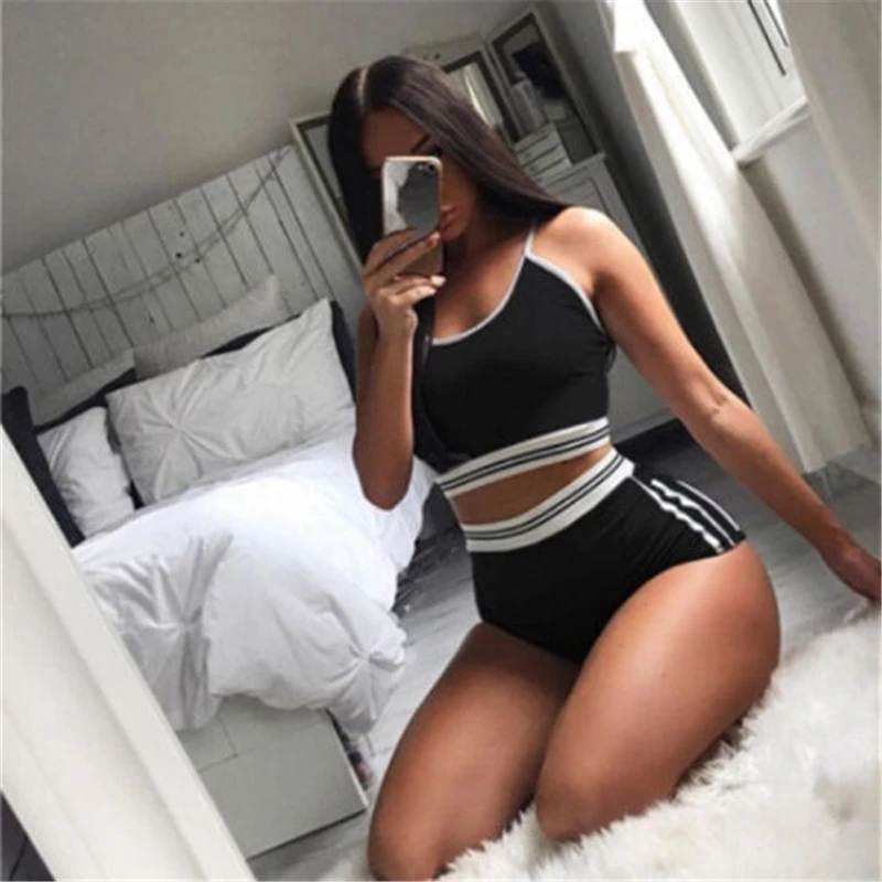 

NEW Women Solid Slim Tank Top + Shorts Pants Suit Seamless Bra Sets Fitness Women Clothes Set Sets Sportwear