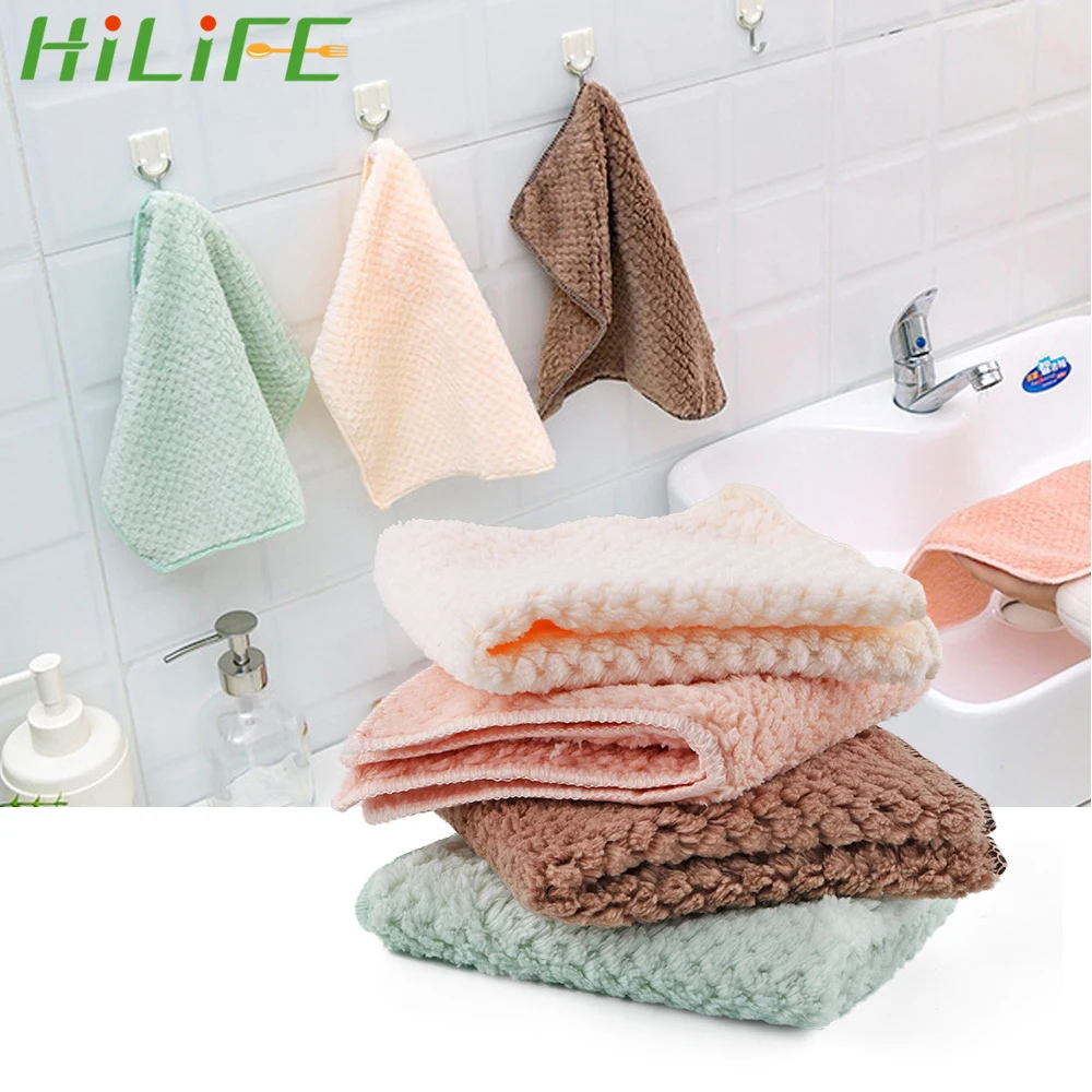 

HILIFE Household Cleaning Cloth Nonstick Oil Kitchen Tableware Dish Cloth Kitchen Dishclout Wipe Table Washing Towel