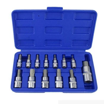 

Hot Sale 13 Piece Hex Bit Set Hex Socket Wrench Outer 6 Corner Fast Ratchet Batch Mouth Head Screwdriver