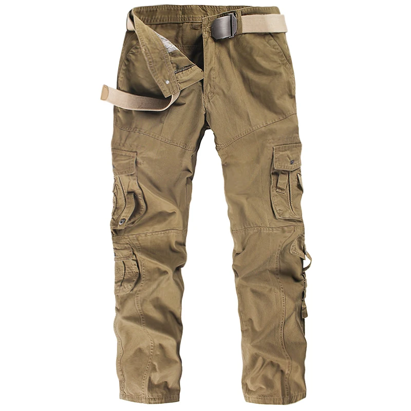 

2019 Spring Cargo Pants Men Cotton Tactical Trousers Men Work Mens Overalls Pantalon Homme Joggers Army Pockets Casual Trousers