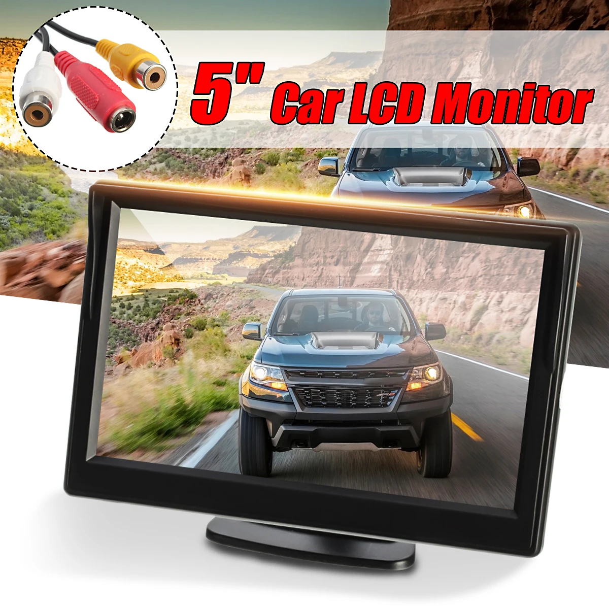 

Audew DC 6V-32V 5 Inch TFT LCD Car Rear View Rearview Monitor With Stand Reverse Backup Camera Ball Joint Systme PAL/ NSTC