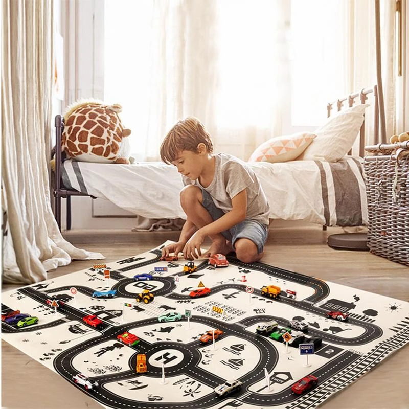 children's road map play mat