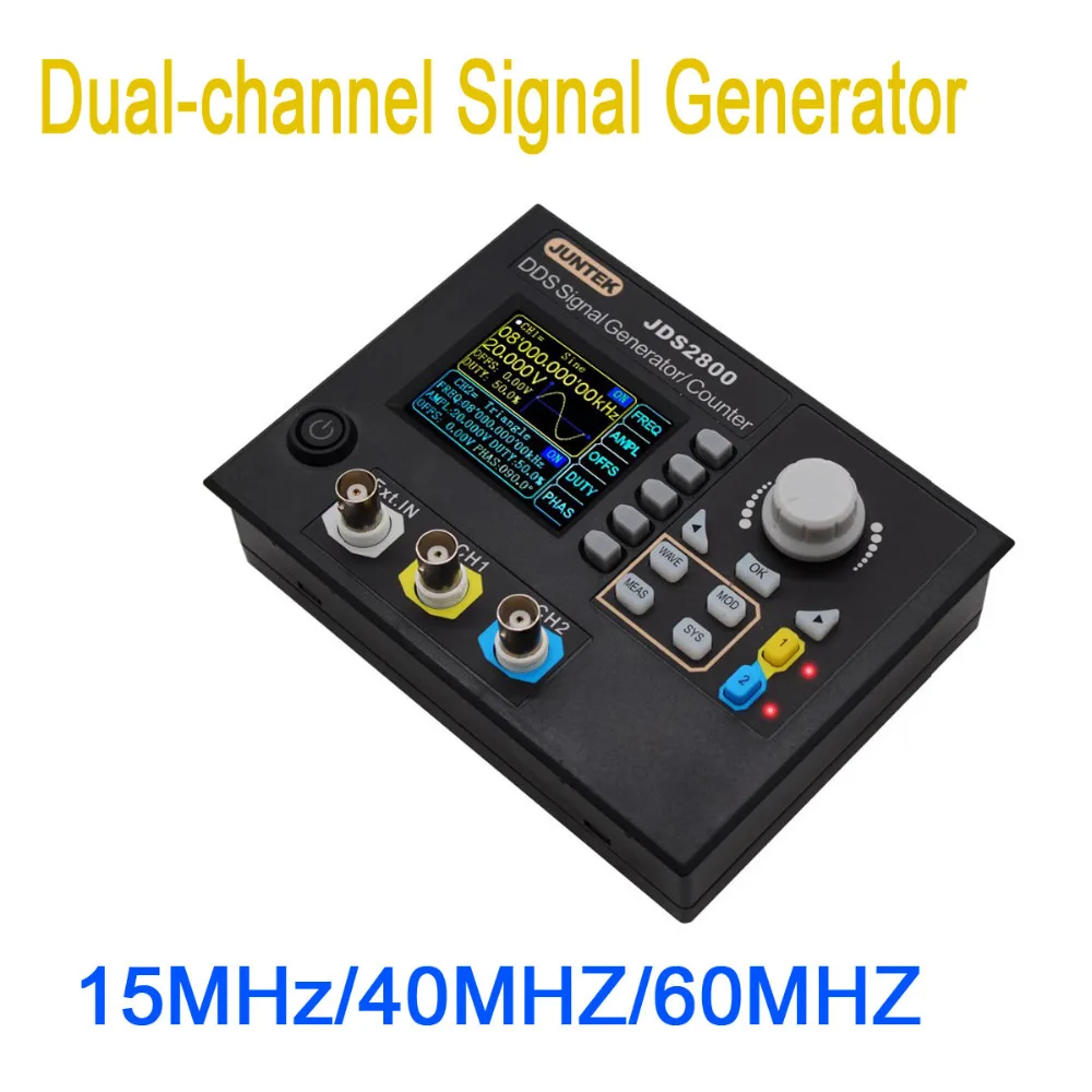 

15MHz DDS Dual-Channel signal generator Source Arbitrary Waveform Pulse Sweep Counter Frequency meter 2.4" TFT color LCD display