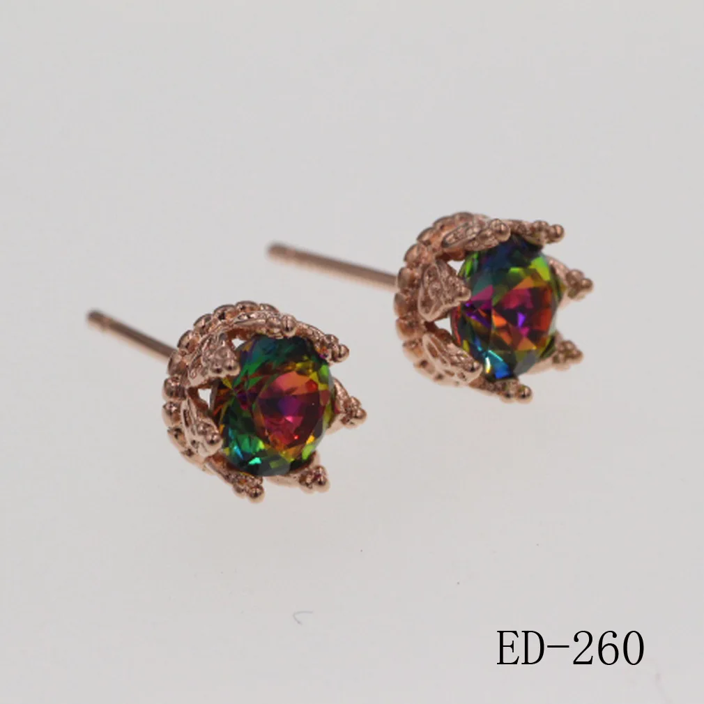 

Hot An Crown 6m Zirconium White Copper Plate With Silver Ear Nail Gao Shier earrings for women earing bijoux femme jewelry
