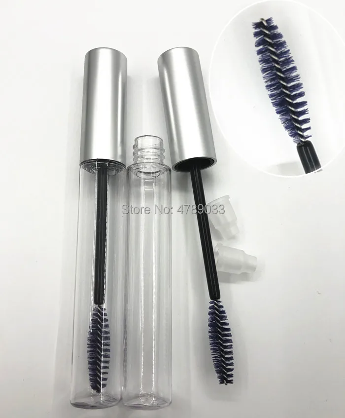 

30/50pcs Empty Bottle Black Eyelash Tube Mascara Cream Vial/Container Fashionable with Silver Lid Refillable Bottles 10ml