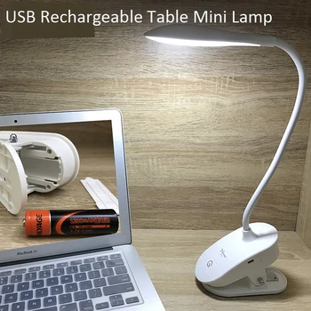 

CW 6000K YAGE 3 Modes Clip LED Touch On/off Switch Desk Table Lamp Eye Protection Table Light Dimmable USB Rechargeable Desk LED