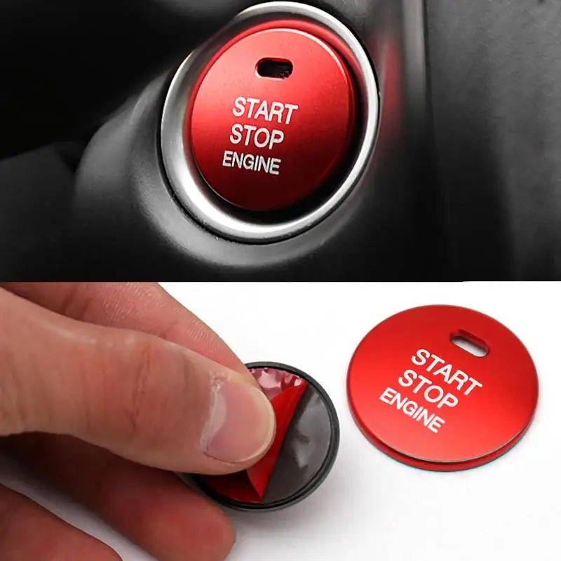

Auto Accessorie Aluminum Car Engine START STOP Button Switch Replace Cover Trim Cap Sticker for Mazda 3 Axela CX-3 CX-4 CX-5