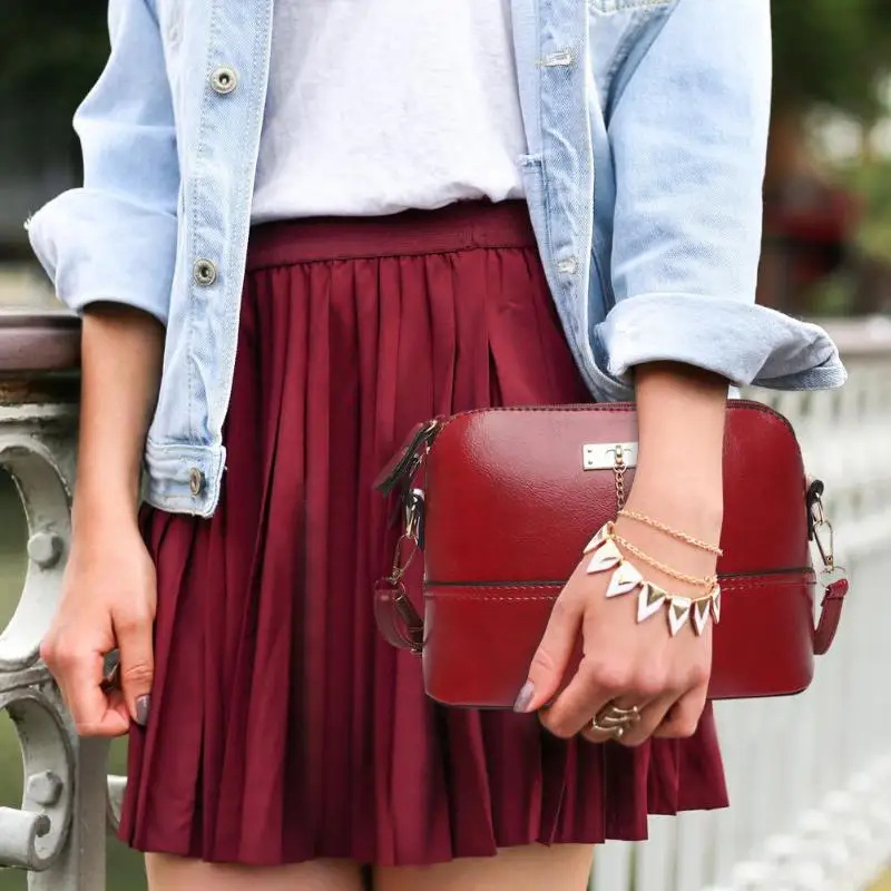 المرأة الأزياء Crossbody حقيبة حقيبة كتف جلدية pu مع الغزلان قلادة Crossbody أكياس الإناث لينة حقيبة ساع يد Blosa
