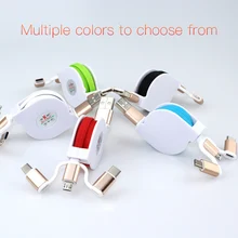 Micro usb type C USB кабель для iPhone XS Max X 8 7 Выдвижной 3 в 1 кабель для быстрой зарядки для samsung Xiaomi кабель для мобильного телефона