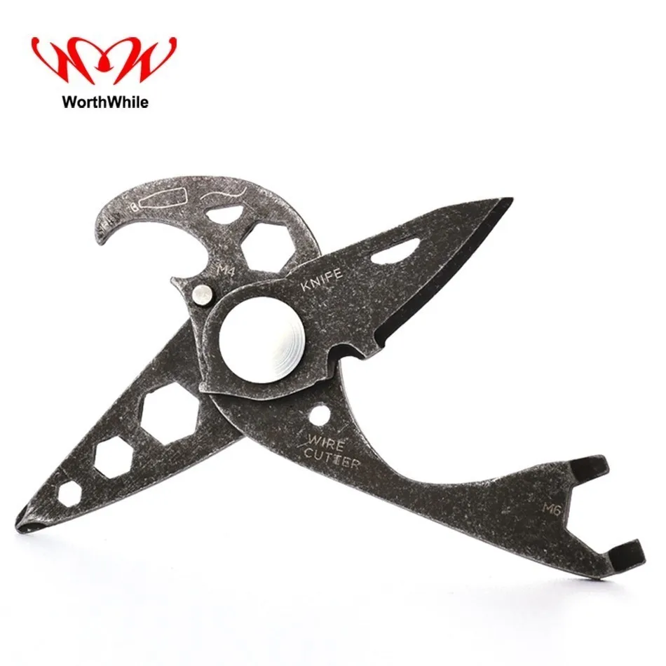 

WorthWhile Mini EDC Keychain Gear Parrot Knife Outdoor Camping Multi Tools Stainless Steel Wrench Screwdriver Bottle Opener