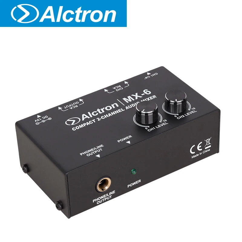 

Alctron MX-6 mixer used in stage performance, studio recording, RCA,6.35mm, metal housing, lightweight and easy to carry out