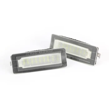 

2Pcs 18SMD LED License Plate Number Light Lamp Error Free For Benz Smart Fortwo Coupe Convertible 450 451 W450 W453 Car Light