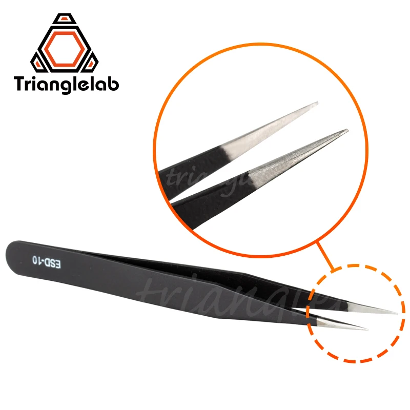 Trianglelab منحني/مستقيم ميناء 3D طابعة أدوات الفولاذ المقاوم للصدأ الملقط فوهة خيوط تنظيف ملاقط