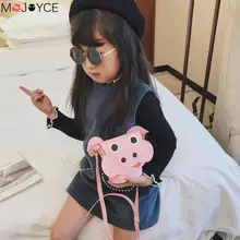 Повседневные детские сумки через плечо с изображением животных поросенка; кожаная сумка с рисунком для девочек; сумки на плечо; bolsa feminina