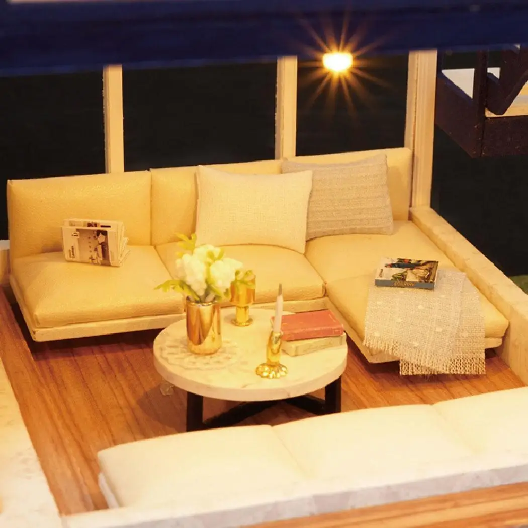 Time Apartment DIY Doll House With Furniture Light Gift House Toy Time Apartment DIY Doll House With Furniture Light Gift House Toy