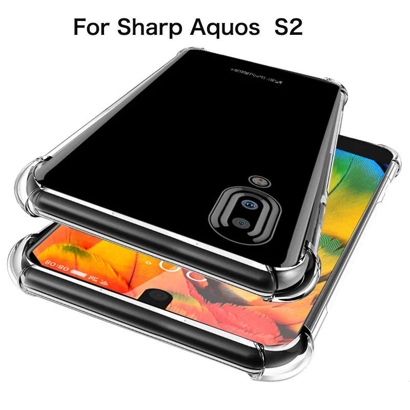 

Soft Airbag Clear Case for Sharp Aquos S2 5.5" CoverTpu Cover for Sharp S2 Case on Aquos S2 AQUS2 Capa Coque 5.5"