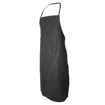 

Waterproof apron PU bib apron kitchen apron PU leather protective apron black