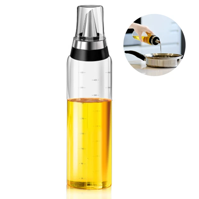 MumdoYAL 4x 500ml Glas Ölflaschen Set - Mit Ausgießer & 36 Aufklebern