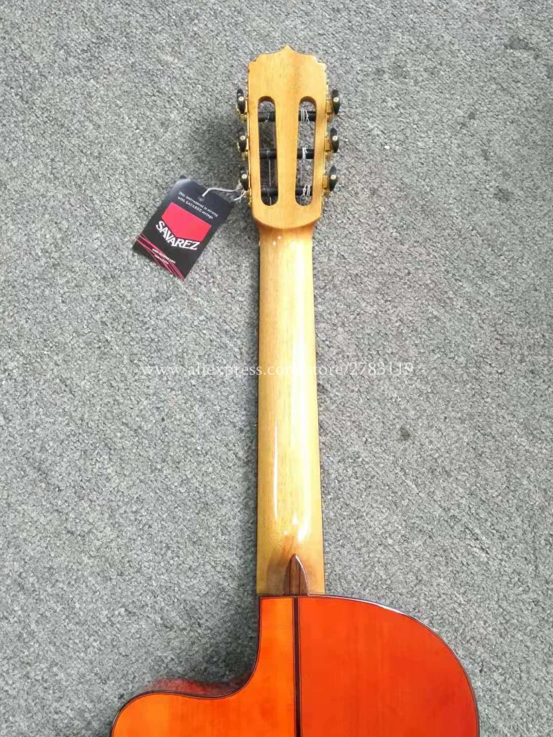 Professional Cutaway 39 inch Electric Acoustic Flamenco guitar With Spruce/Aguadze Body,Classical guitar with pickup,Red color Professional Cutaway 39 inch Electric Acoustic Flamenco guitar With Spruce/Aguadze Body,Classical guitar with pickup,Red color