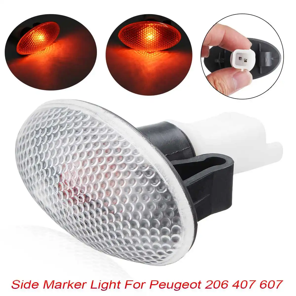 

12V 55W Side Marker Light Repeater Lamp Fits For Peugeot 206 407 607 632574 Car Parts Turn Signal Lamps Indicator Repeater Light