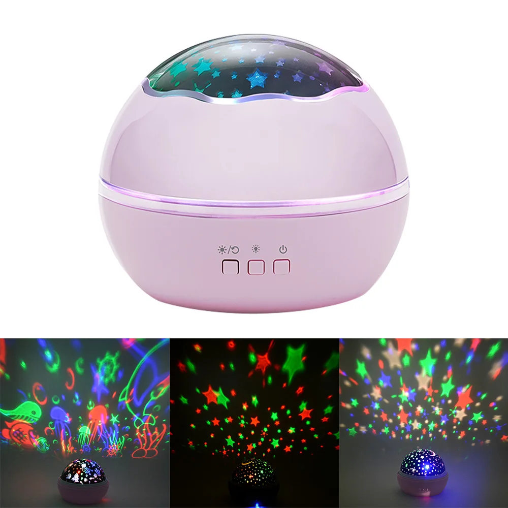 

Stars Starry Sky LED Night Light Projector Moon Lamp Battery USB Kids Gifts Children Bedroom Lamp Projection Lamp