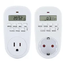 15A программируемая умная розетка Электронный Механический таймер внутренняя розетка Переключатель ЕС/США/вилка