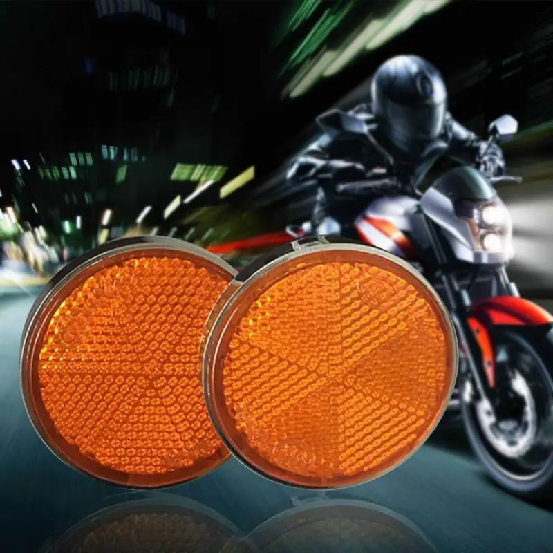 5 PIECE SAFETY KIT REFLECTIVE HELMET DECALS ORANGE BIKE MOTORCYCLE QUAD 
