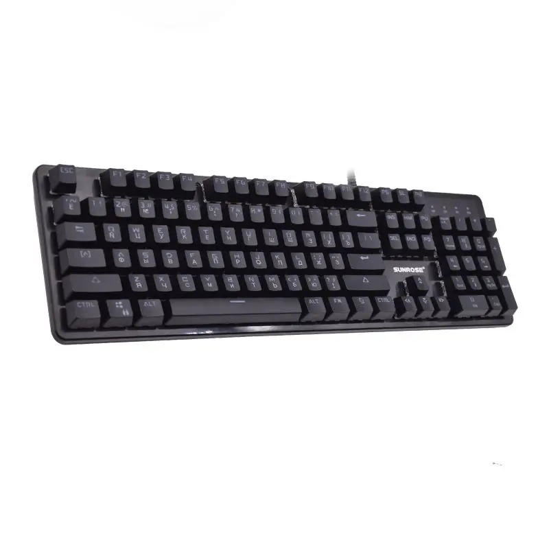  Sunrose T600S Usb Mechanical Keyboard Wired Keyboard Backlight Splashproof 104 Keys Gaming Keyboard