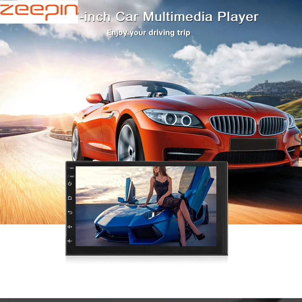 

8802 7'' Car Multimedia Player Android Wifi Bluetooth 4.0 FM / AM Tuner HD Touch Screen GPS Audio Video Player with 2 USB Ports
