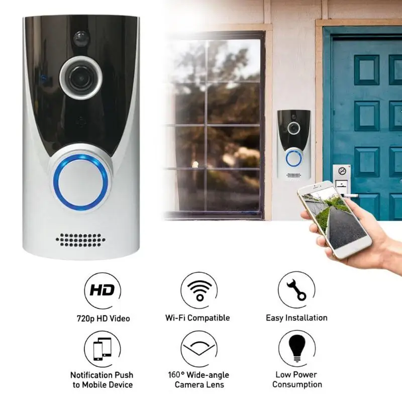 Special Product  HS-D006 Wireless WiFi 720P 1MP Camera Two Way Audio Mobile Remote Video Doorbell Doorphone+Dingdong