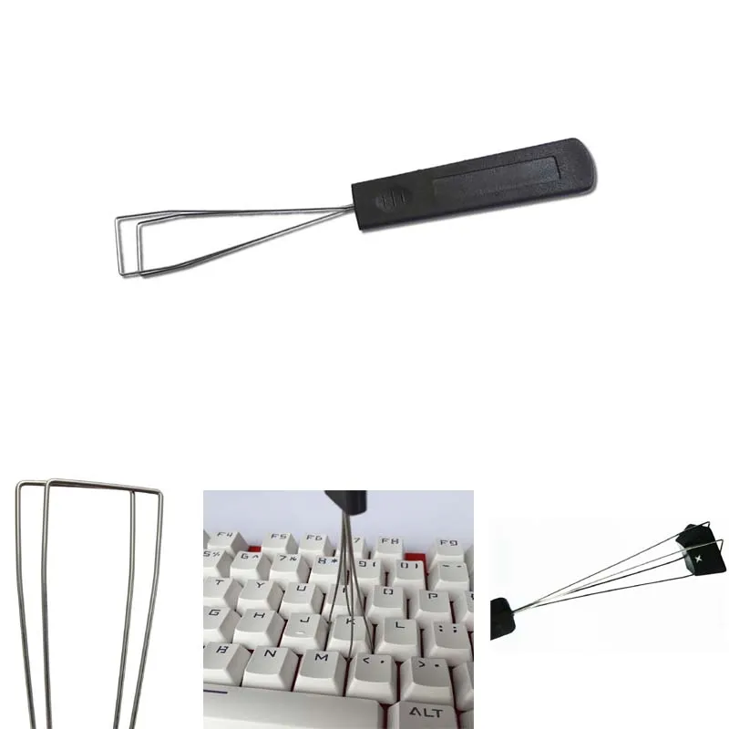 Stylish Steel Wire Keyboard Key Keycap Puller Key Cap Plastic Handle