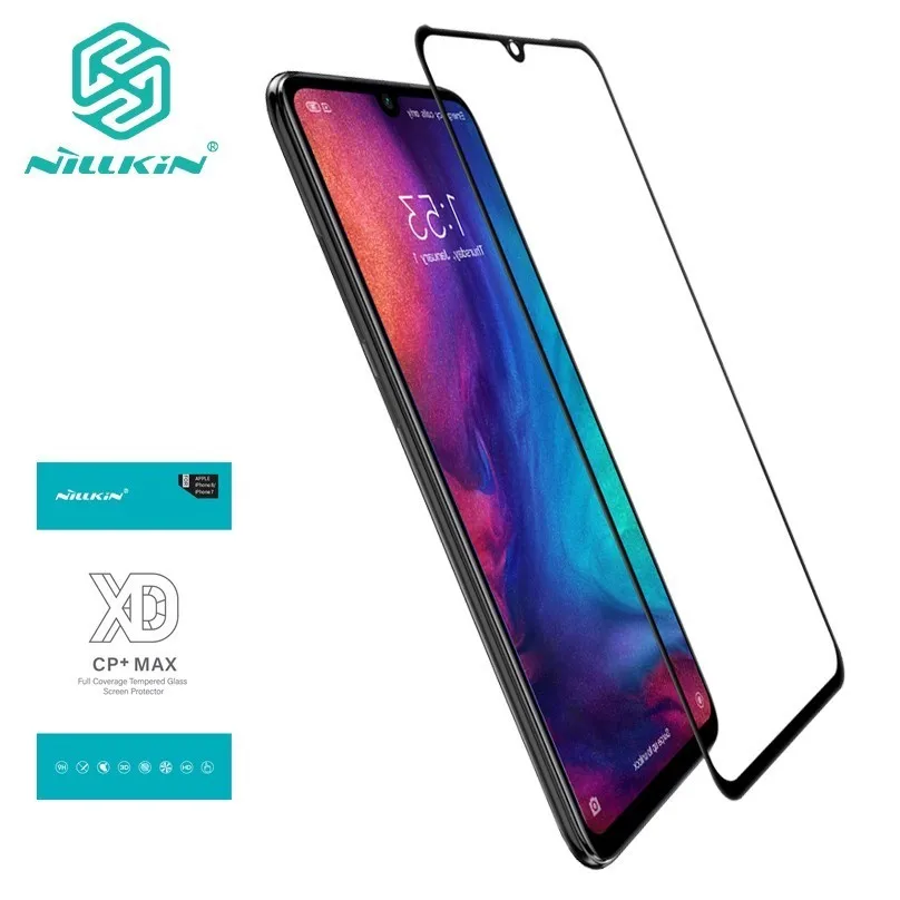 

Xiaomi Redmi Note 7 Pro Glass Nillkin XD CP+ Max Full Cover 3D Tempered Glass Screen Protector for Redmi Note 7 note 7S 6.3 inch