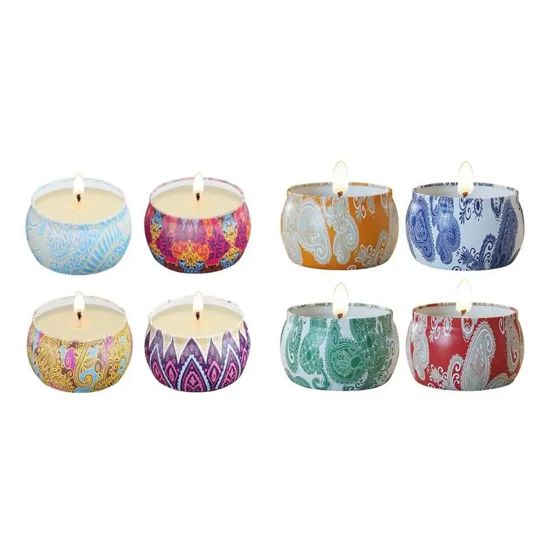 

4pcs/set Smokeless Scented Candles Soy Wax Aromatherapy Candles Home Party Festival Decoration Gifts