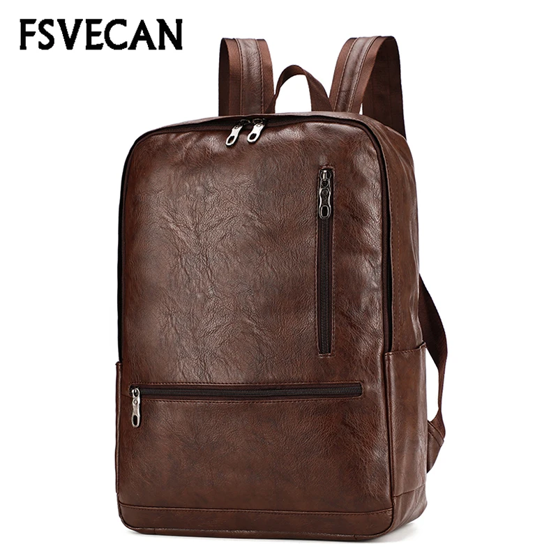 Portátil de Mochila de cuero de los hombres 15,6 Anti robo de viaje impermeable de la escuela Mochila Colegio Mochila masculina Mochila de hombre 2019